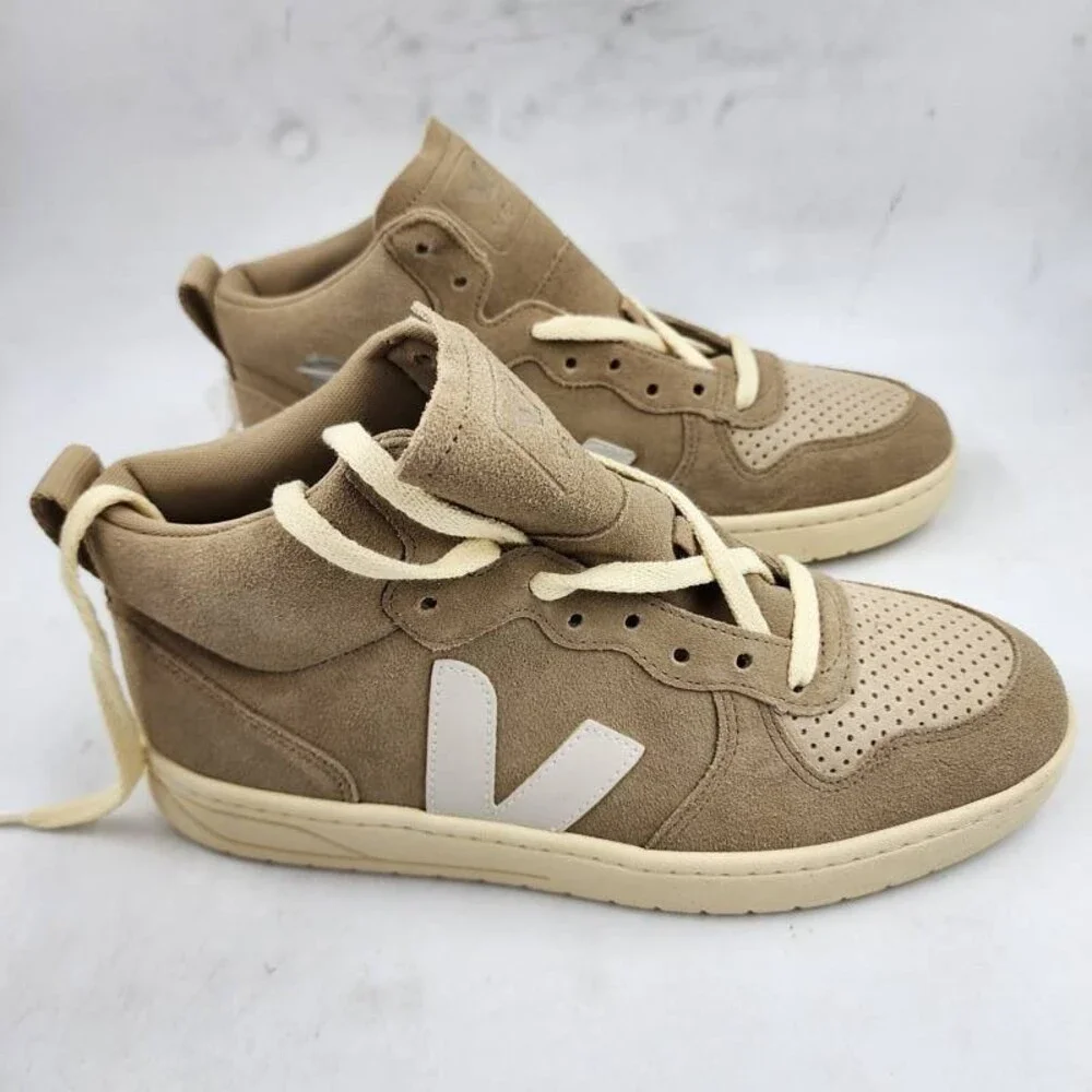 VEJA V-15 Suede Leather Sneakers Men's EU 41/US 8 Dune Pierre